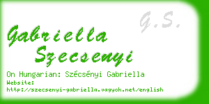gabriella szecsenyi business card