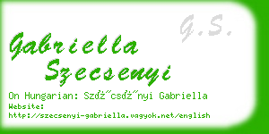 gabriella szecsenyi business card